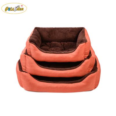 China Soft Square Warm Approved Pet Dog Cushion Luxury Square Pet Bed Te koop