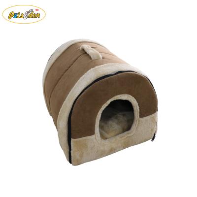 Cina New Arrivals Cozy Pet Washable High Quality Luxury Grey Brown Cat Cave Bed in vendita