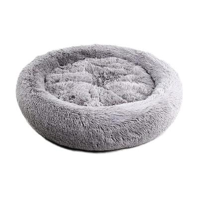 Cina Wholesale Luxury Soft Plush Warm donut Pet Bed Cushion Sofa Cat Dog Bed Factory supply in vendita