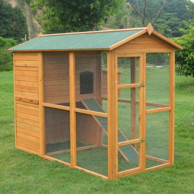 China Cheap Outdoor Giant Wooden Chicken Coop With Running Cage for sale