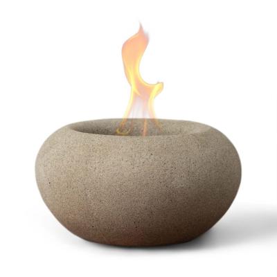 China Modern Tabletop Bio Ethanol Stove Concrete Indoor Outdoor Portable Fire Bowl Fire Pit for sale