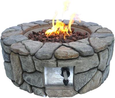 China Best Selling MgO Home Depot Outdoor Stone Look Round Backyard Propane Fire Pit For Sale for sale