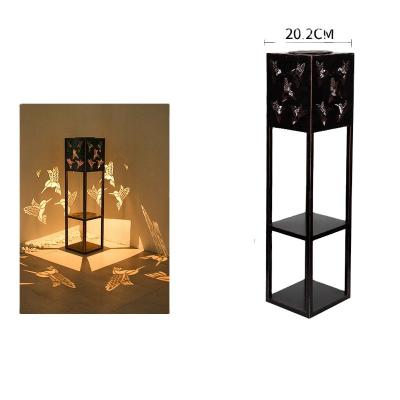 China KD Amazon Modern Hot Selling Hummingbrid Outdoor Metal Flower Stand with Solar Light for Garden Decor for sale