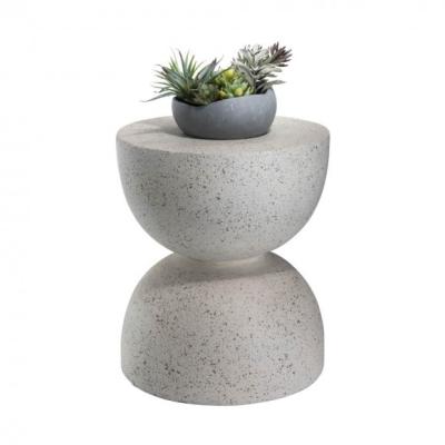 China Amazon Weather Resistant Faux MgO Terrazzo Terrazzo Garden Stools Plant Stand Accent Side Table Hot Selling for sale