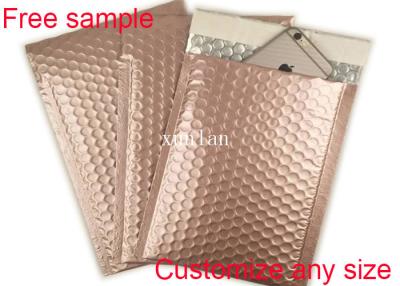 China Shipping Mailing Metallic Bubble Mailers Envelope Rose Gold 9 * 10 Inch Size for sale