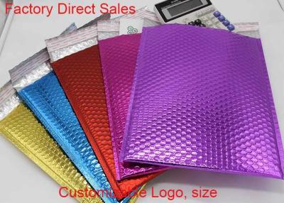 China Shock Proof Metallic Bubble Mailers Envelope 2 Sealing Sides Customized 4x6 for sale