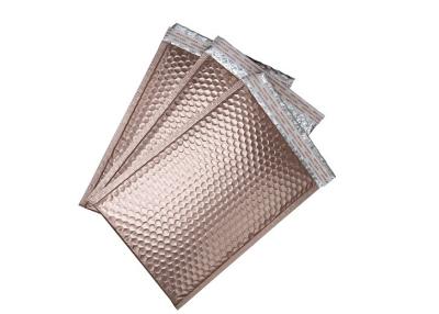 China Protective Packaging Metallic Bubble Mailers Rose Gold Gravure Printing for sale