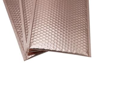 Chine Rose Gold Metallic Bubble Wrap rayée enveloppe l'estampillage chaud à vendre