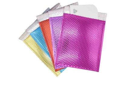 China Glamour A4 Metallic Bubble Mailers Pantone LDPE Colored Bubble Wrap Mailers for sale