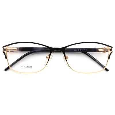 China Women Fashion Women High Fashion Monocle Metal Optical Glasses Frame Spectacle for sale