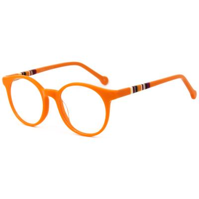 China Unisex hot selling acetate fashion round frame eye glasses for kids optical eyewear for sale