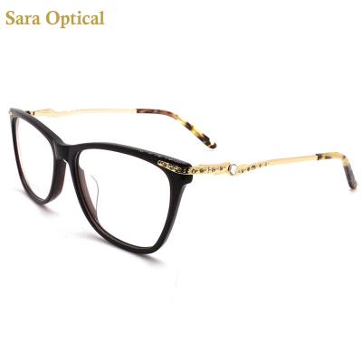 China Women Wholesale Spectacle Frame Glasses Shape Monocle Frame Optical Acetate for sale