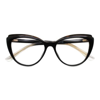 China Stylish Women Cat Eye Eyeglasses Frame For SARA Wholesale Classic Optical Glasses Customizable Eyeglasses Frame TR90 for sale