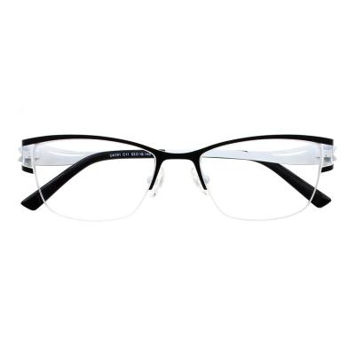 China Half Rim Eyeglasses Frame Optical Reading Classic Glasses from SARA Wholesale Customizable Eyeglasses Frame for Men or Women for sale