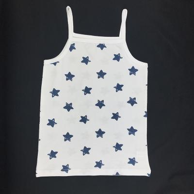 China Wholesale QUICK DRY Combed Print Pure Girls Cotton Singlet Summer Top Tank for sale