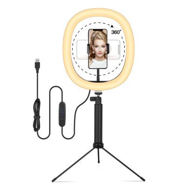 China PORTABLE Led Ring Light With Stand And Phone Stand 2600K-6000K Dimmable Selfie Ringlight For Youtube Live Streaming Led Visual Fill Light for sale