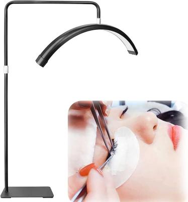 China 24inch Logo Arc Floor Lamp Half Moon Wick Light Visual Lighting Custom Tattoo Salon Lamp Lash Lamp for Wicks Eyebrow Tattoo Photography Ring Lighting for sale