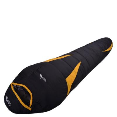 China Anti Splashing Best Selling 95% Duck Down Mummy Camping Rise Sleeping Bag For Cold Weather for sale