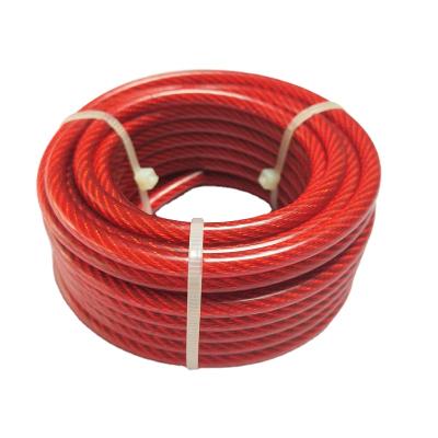 China Construction Hot Selling Clothesline Outdoor Plastic Coated Rope With Steel Wire for sale