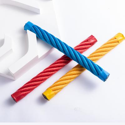 China Wooden Playground 6x19+FC Polyester Composite Rope For Kids Outdoor Rope Game for sale