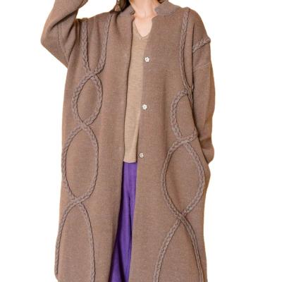 China Anti-Wrinkle Fashionable Multi Colored Women's Sweater Tops Good Quality Long Cardigan Ladies Sweater Long Cardigan for sale