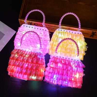 China Fashion Children's Bright Colorful Bag Skirt Creative Beaded Girl Toy Handbag for sale