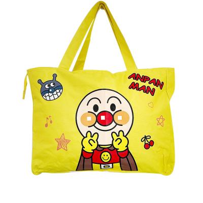 China Anpanman Cartoon Japanese Folding Shoulder Bag Foldable Reusable Eco Friendly Shopping Bag for sale