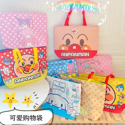 China Large Capacity Japanese Anpanman Cartoon Shoulder Bag Foldable Reusable Eco Friendly Shopping Bag for sale