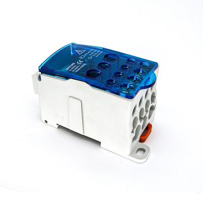 China High Quality Connecting Wire Ukk Series Junction Box Brass Connector Fused Distribution Din Rail Terminal Block for sale