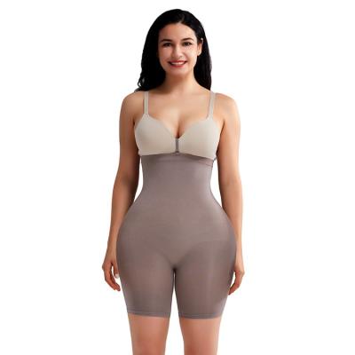 China New Design Antibacterial Popular Seamless High Elasticity Tummy Control Jumpsuit Slim Hip Enhancer Women Shapewear for sale