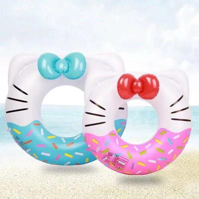 China Cartoon Inflatable Children's Cartoon Mickey Cat Mouse Animal Swimming Ring for sale