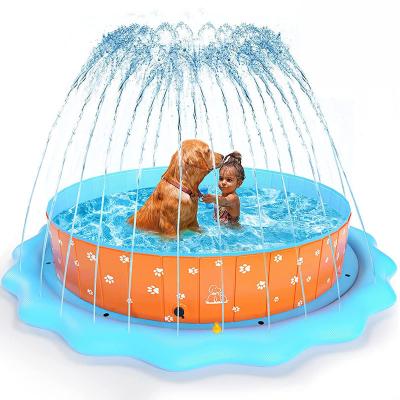 China New Customized Viable Collapsible Collapsible Dog Pet Bath Jet Pet Tub Swimming Pool for Dogs Cats and Kids for sale