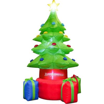 China Customized High Quality Indoor Outdoor Christmas Decoration Inflatable Gift Toys Santa Claus Inflatable Christmas Tree for sale