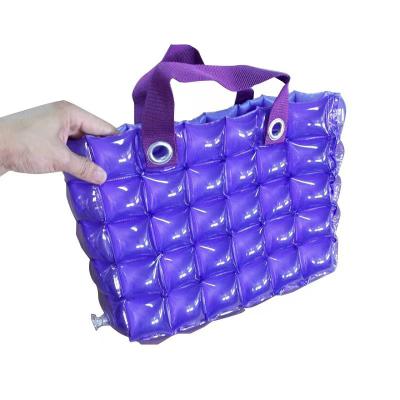 China Fashion PVC inflatable handbag shoulder bag beach bubble lady bags simple fruit color shopping bag waterproof and shockp for sale