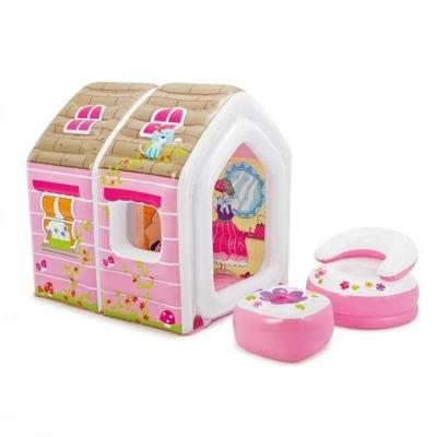 China Inflatable Castle Playhouse Baby Playhouse Tent Baby Toy Inflatable Girl Princess Inflatable House with Sofa Pedals for sale