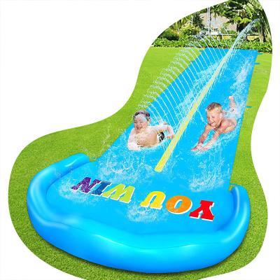 China Water Parks Lawn Water Slide for Kids and Adults with , Inflatable Splash Lawn, Outdoor Summer Splash Play Mat for sale