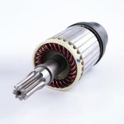 China Custom Motor Spare Parts 120mm DC Motor Winding Stator and Rotor Set Brushless with Rotor Shaft for sale