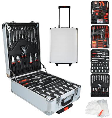 China Durable+Portable+Comfortable Handle 2021 New 499pcs General Tool Kit Trolley Tool Suitcase Aluminum Color Box With Aluminum Repair 12.5/12kg Household Zokal ODM for sale