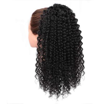 China Kinky Curly Ponytail Extension For Women Drawstring Ponytail Curly For African Women Short Ponytail Extension for sale