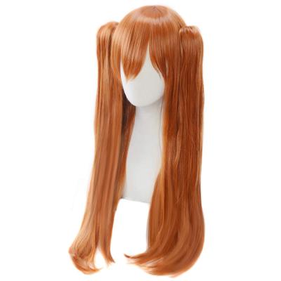 China Beautiful Hot Langley Wig Womens Long Orange Cosplay Hair With Detachable Ponytails for sale