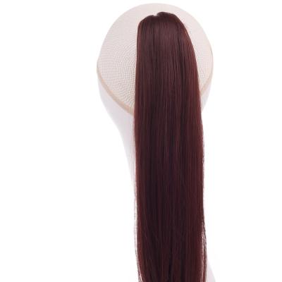 China Amazon Curly Long Curly Hair Bandage Female Korean Flower Pear Border Curly Flower Mid Length Amazon Clip In Ponytail Wig Mid Length Ponytail for sale