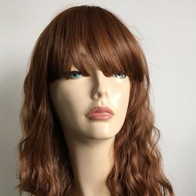 China Swinger Curl Auburn Nadia Mixed Wavy Synthetic Wig for sale