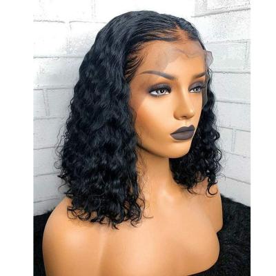 China Silky Straight Wave Curly Bob Wig Short Bob Human Hair Wigs For Women 13x6 Lace Front Human Hair Wigs for sale