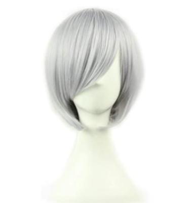 China NEW-LOOK Short Afro Wave Straight Hair Wig Anime Cosplay Costume Party Wigs (Grey) C0279 for sale