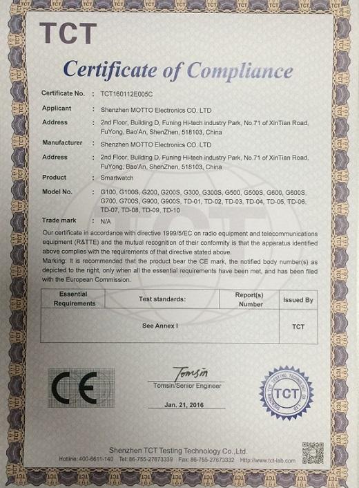 CE - Shenzhen Motto Electronics Co., Ltd.