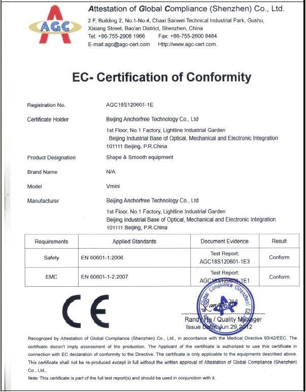 Vmini CE Certificate - Beijing Anchorfree Technology Co., Ltd