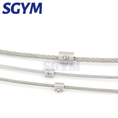 China Factory Price Stainless Steel Wire Rope Clip Stainless Steel Cross Clamps For Cable Railing Screw Terminal Hand for sale