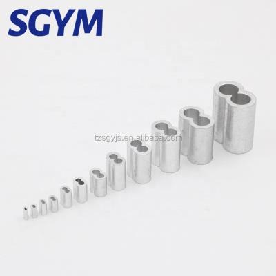 China Wire Rope Fittings DIN3093 Aluminum Ferrule Wire Rope Clip / 8 Shape Aluminum Sleeve / Stainless Steel for sale