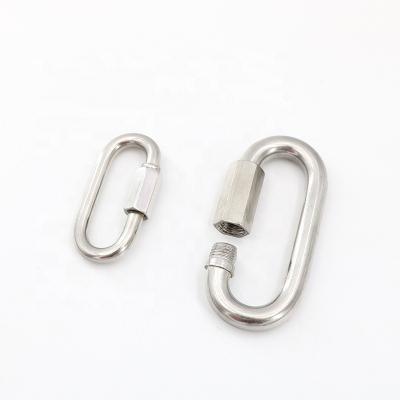 China Carabiner Climbing Chain Links Carabiner Gear Lock Stainless Steel Safety Quick Break Hook Anti Falling And Anti Falling Ring for sale