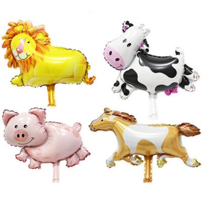 China Gift Toy New Mini Cow Lion Pig Horse Cartoon Decoration Birthday Party Supplies Globos Foil Balloon for sale